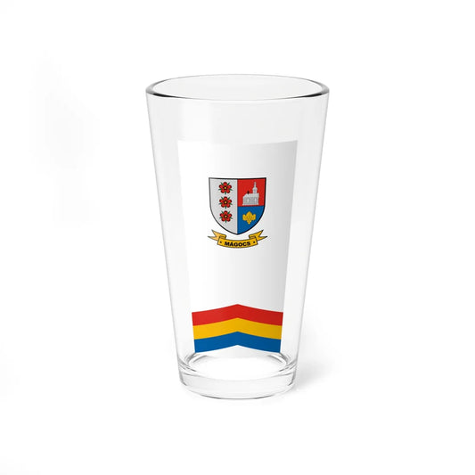 Flag of Magocs vertical (Hungary) Pint Glass 16oz 16oz - Go Mug Yourself