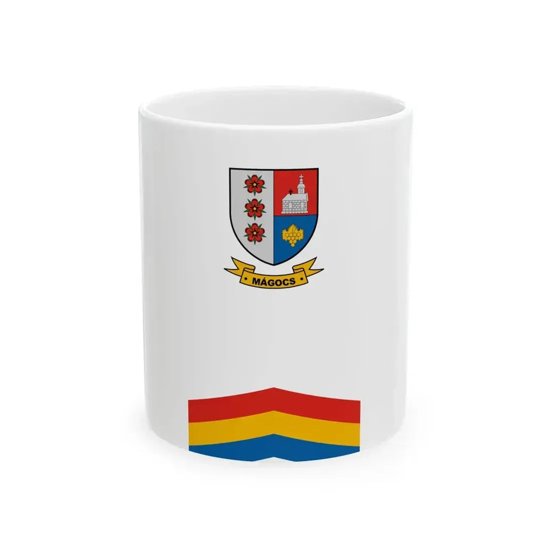 Flag of Magocs vertical (Hungary) White Coffee Mug 11oz - Go Mug Yourself