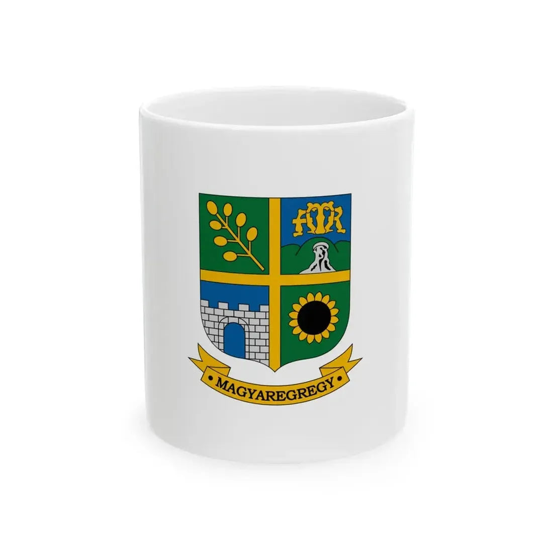 Flag of Magyaregregy (Hungary) White Coffee Mug 11oz - Go Mug Yourself