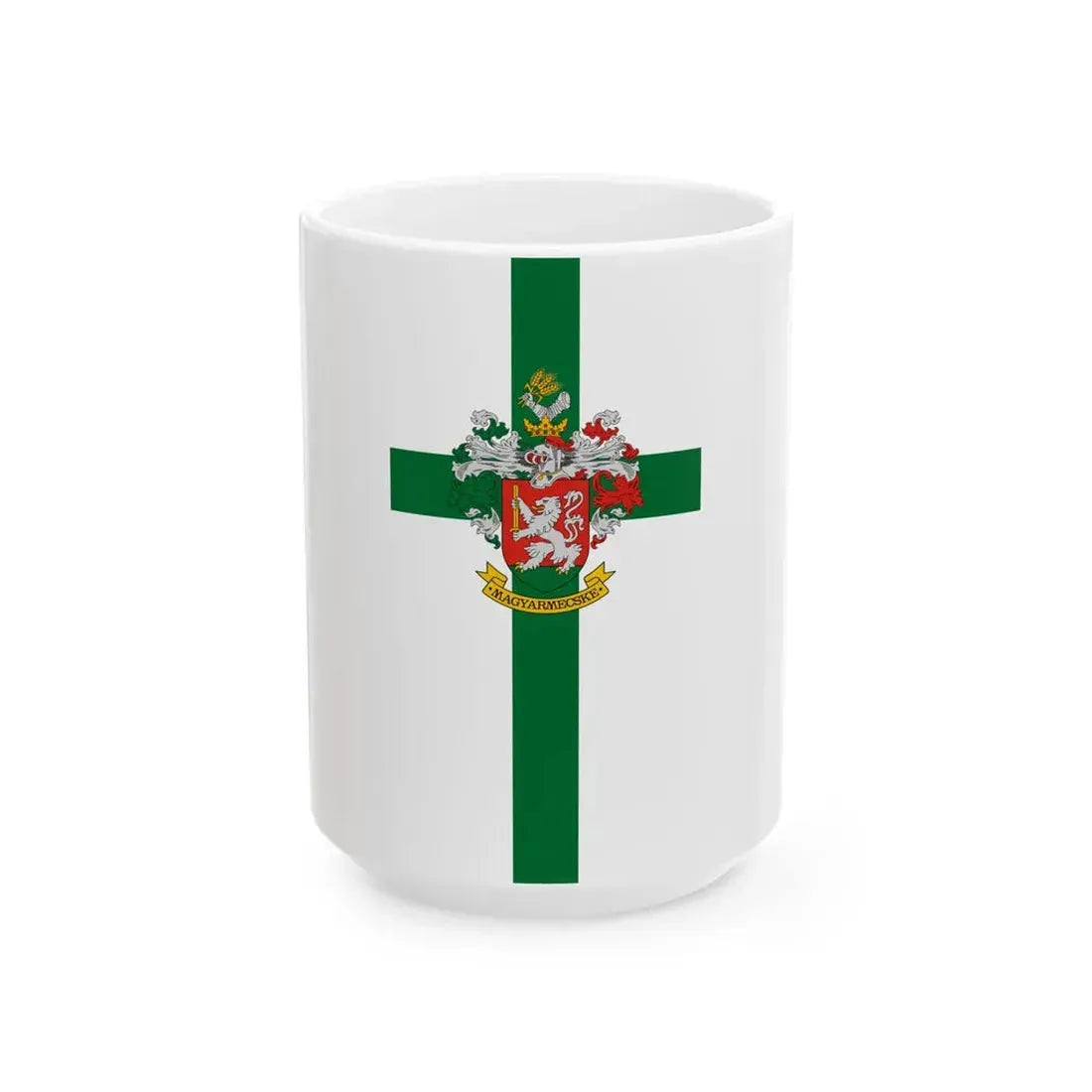 Flag of Magyarmecske (Hungary) White Coffee Mug 15oz - Go Mug Yourself