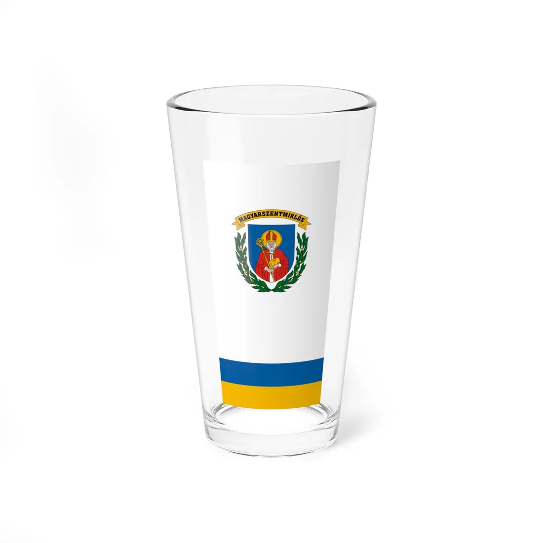 Flag of Magyarszentmiklos vertical (Hungary) Pint Glass 16oz 16oz - Go Mug Yourself