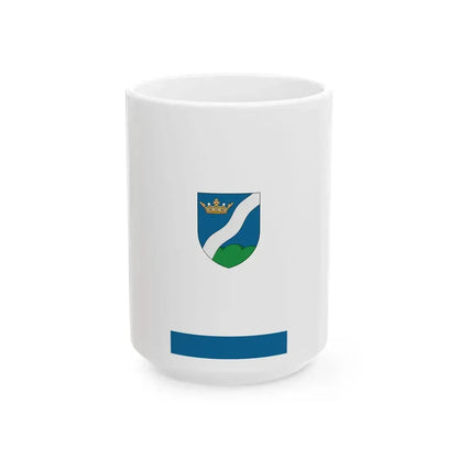 Flag of Magyarszerdahely vertical (Hungary) White Coffee Mug 15oz - Go Mug Yourself