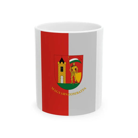 Flag of Magyarszombatfa (Hungary) White Coffee Mug 11oz - Go Mug Yourself