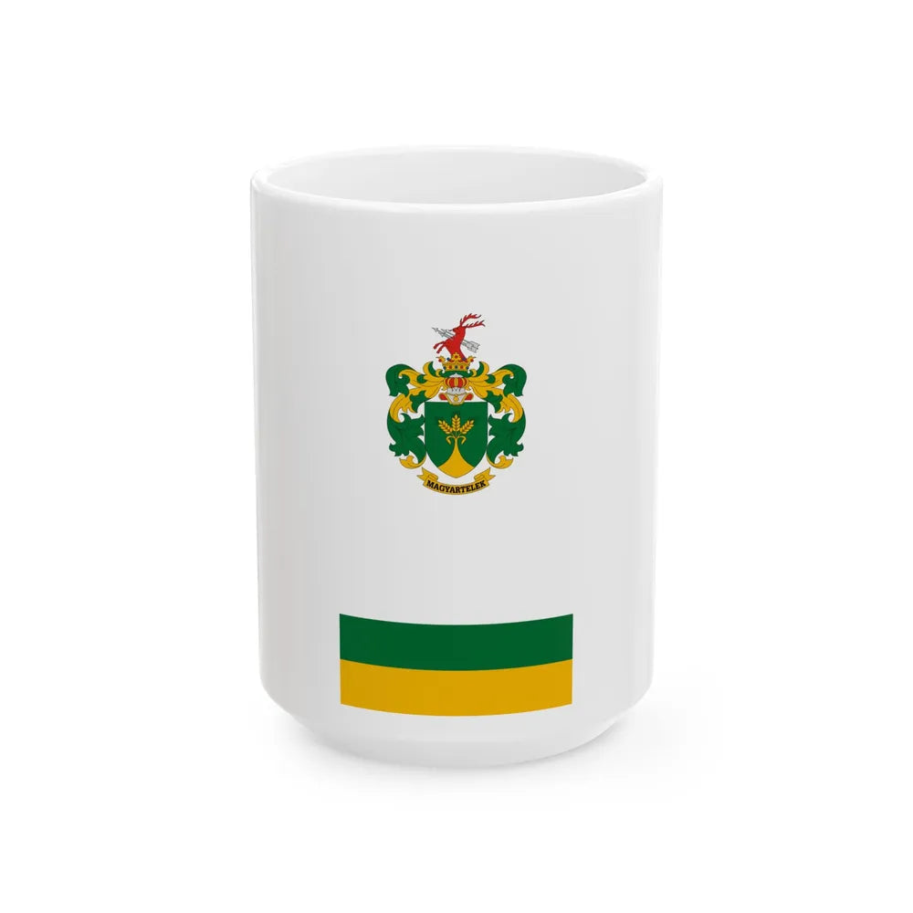 Flag of Magyartelek (Hungary) White Coffee Mug 15oz - Go Mug Yourself
