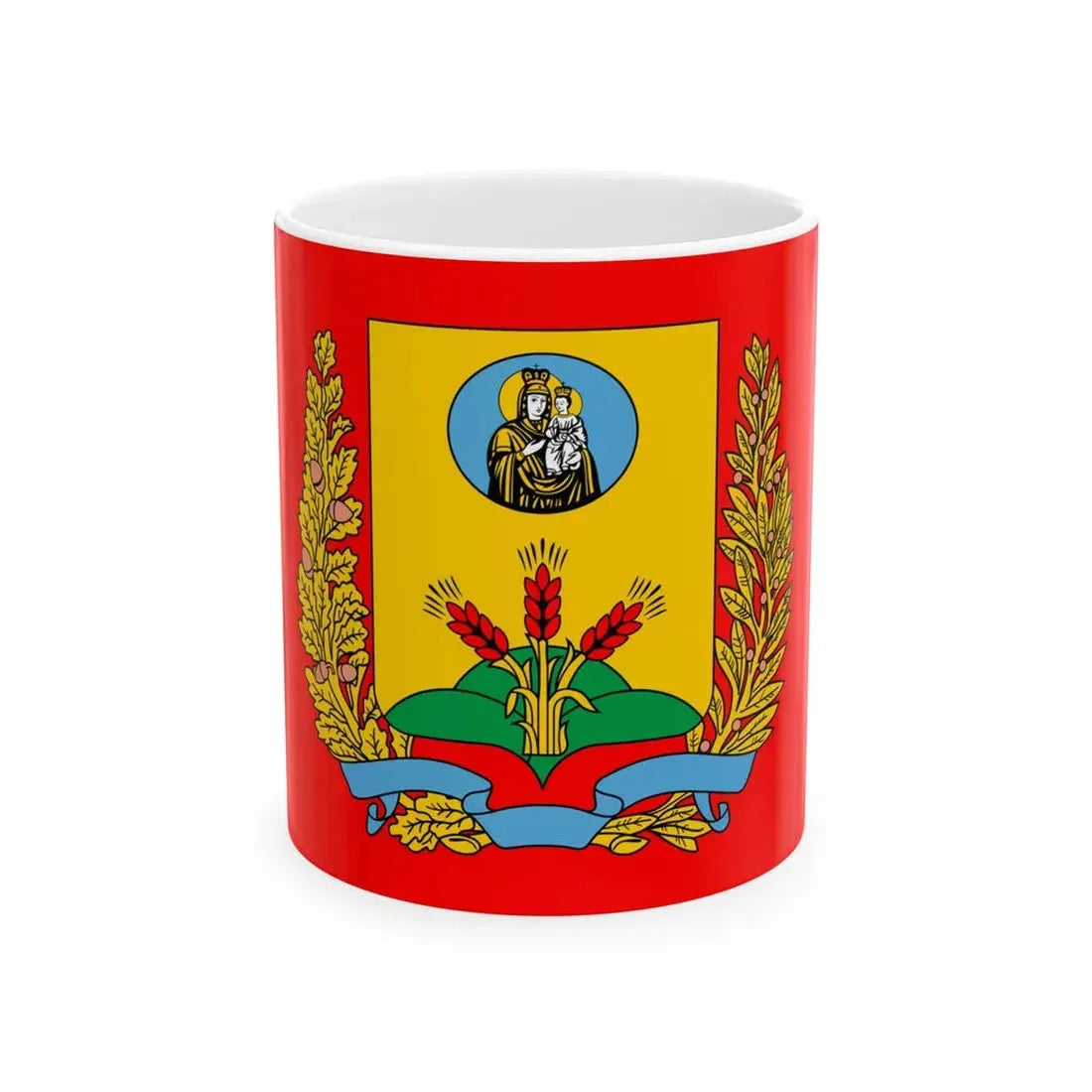 Flag of Mahilyow Voblast (Belarus) White Coffee Mug 11oz - Go Mug Yourself
