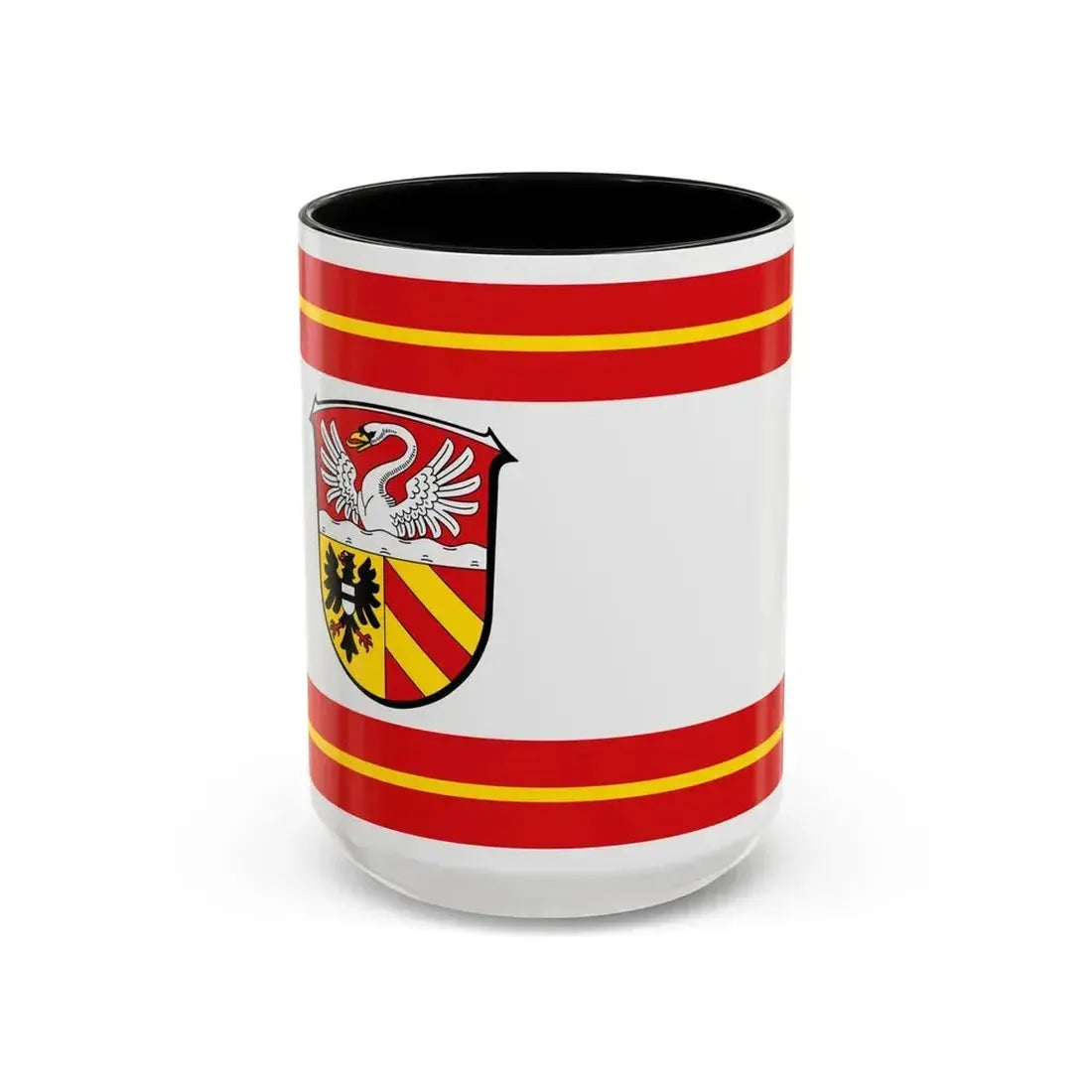 Flag of Main Kinzig Kreis Germany - Accent Coffee Mug 15oz Black - Go Mug Yourself