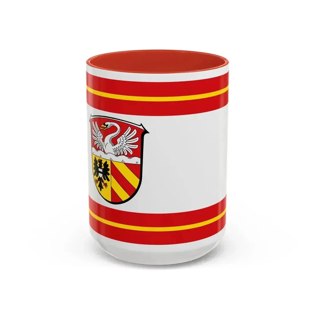 Flag of Main Kinzig Kreis Germany - Accent Coffee Mug 15oz Red - Go Mug Yourself