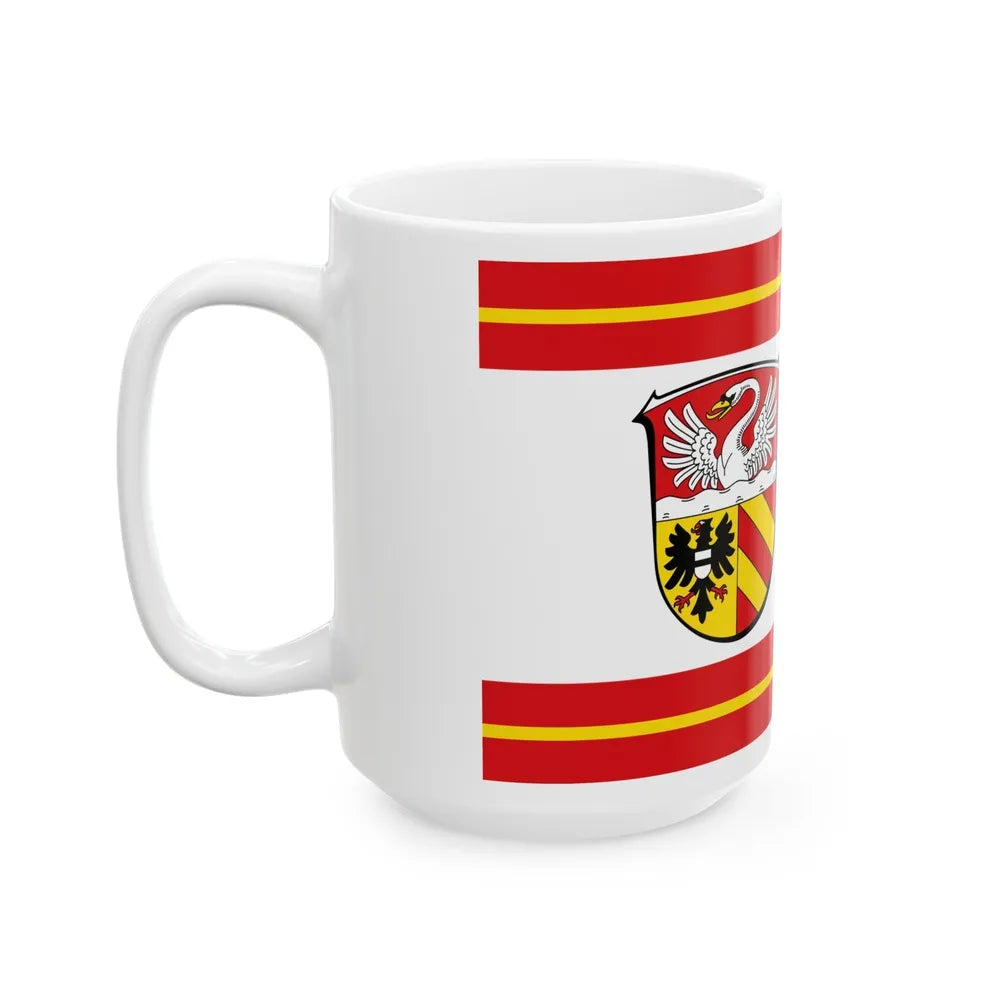 Flag of Main Kinzig Kreis Germany - White Coffee Mug-Go Mug Yourself