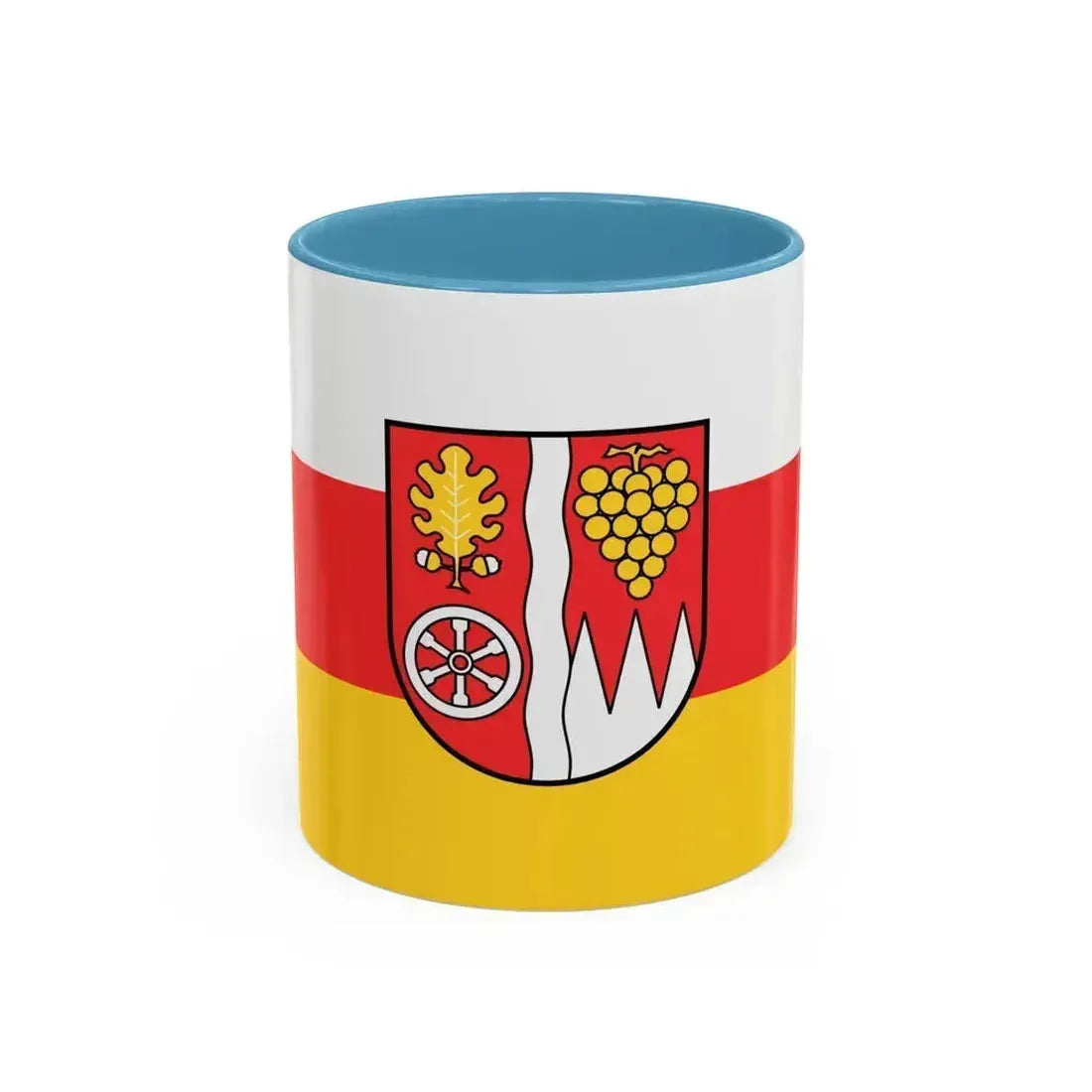 Flag of Main Spessart Germany - Accent Coffee Mug 11oz Light Blue - Go Mug Yourself