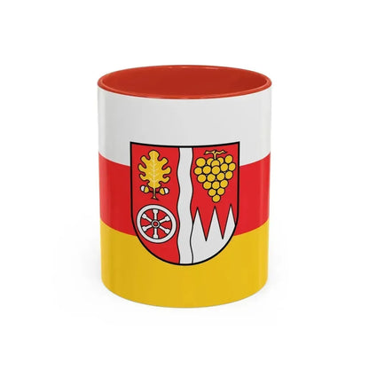 Flag of Main Spessart Germany - Accent Coffee Mug 11oz Red - Go Mug Yourself