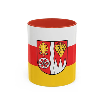 Flag of Main Spessart Germany - Accent Coffee Mug 11oz Red - Go Mug Yourself
