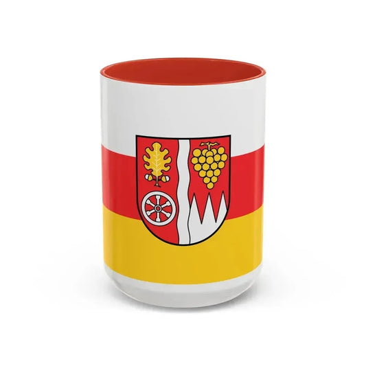 Flag of Main Spessart Germany - Accent Coffee Mug 15oz Red - Go Mug Yourself
