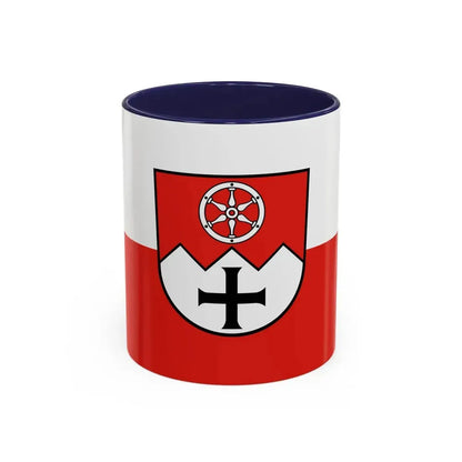 Flag of Main Tauber Kreis Germany - Accent Coffee Mug 11oz Navy - Go Mug Yourself