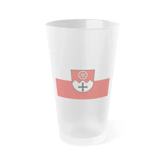 Flag of Main Tauber Kreis Germany - Frosted Pint Glass 16oz 16oz Frosted - Go Mug Yourself