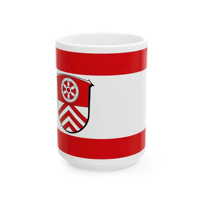 Flag of Main Taunus Kreis Germany - White Coffee Mug 15oz - Go Mug Yourself