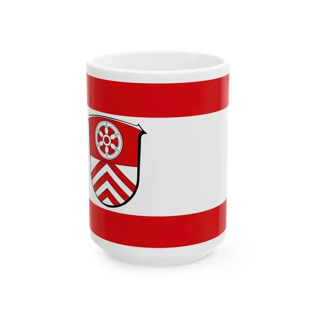 Flag of Main Taunus Kreis Germany - White Coffee Mug - Go Mug Yourself