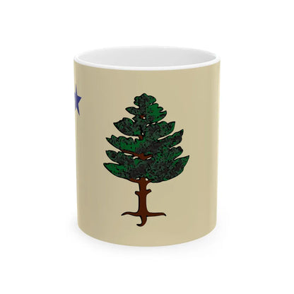 Flag of Maine 1901-1909 (United States) White Coffee Mug 11oz - Go Mug Yourself