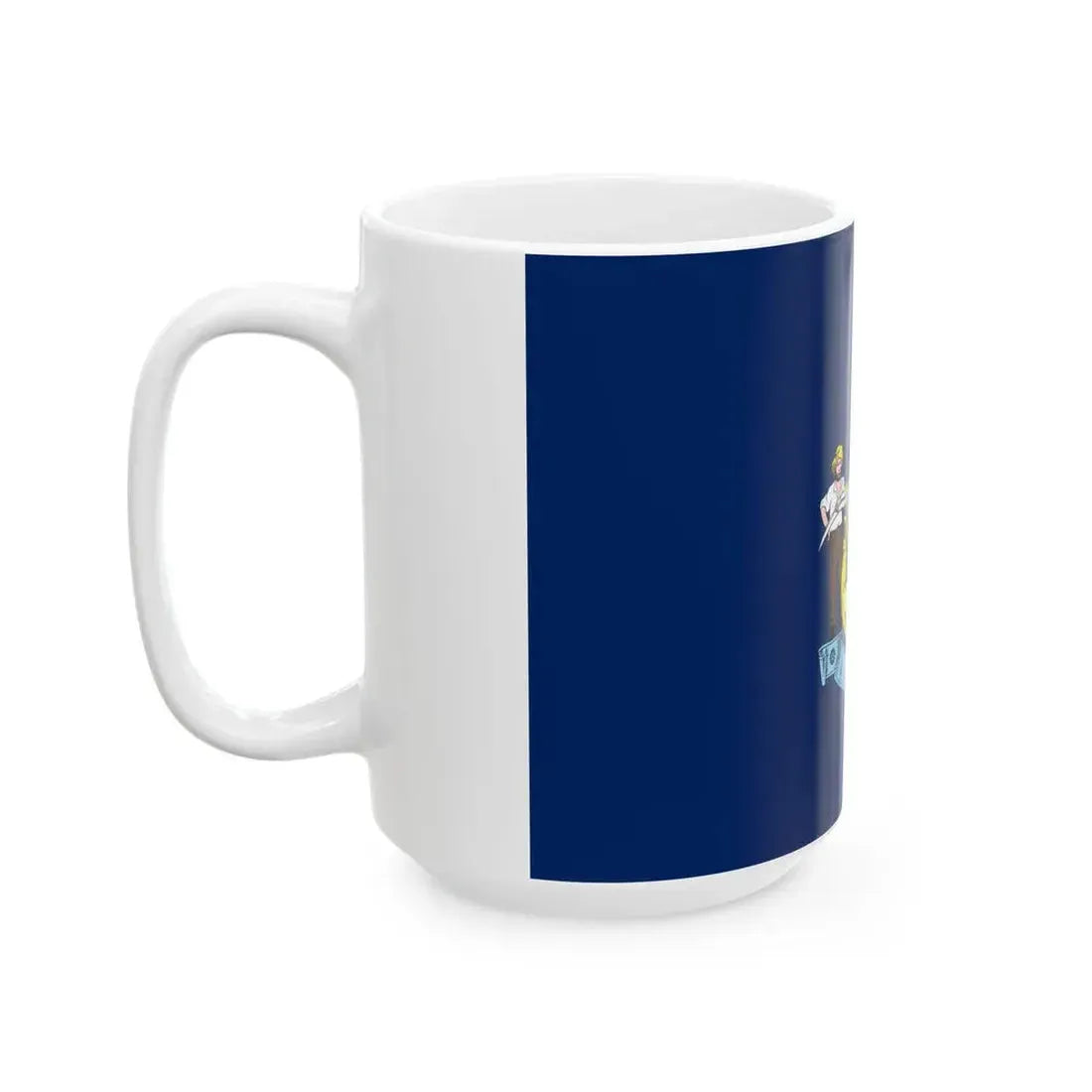 Flag of Maine 3-2 (United States) White Coffee Mug - Go Mug Yourself