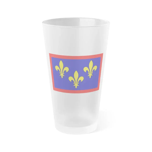 Flag of Maine et Loire France 2 - Frosted Pint Glass 16oz 16oz Frosted - Go Mug Yourself
