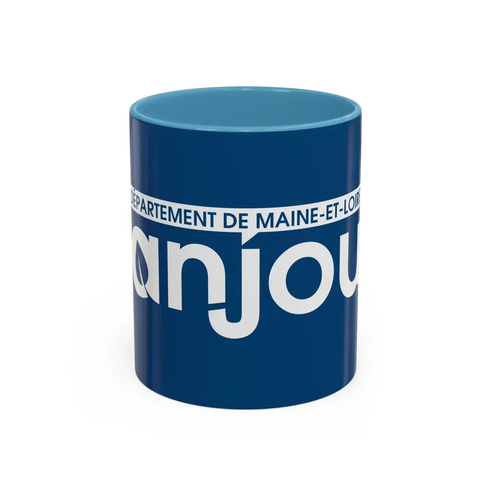 Flag of Maine et Loire France - Accent Coffee Mug 11oz Light Blue - Go Mug Yourself