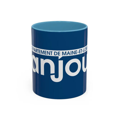 Flag of Maine et Loire France - Accent Coffee Mug 11oz Light Blue - Go Mug Yourself