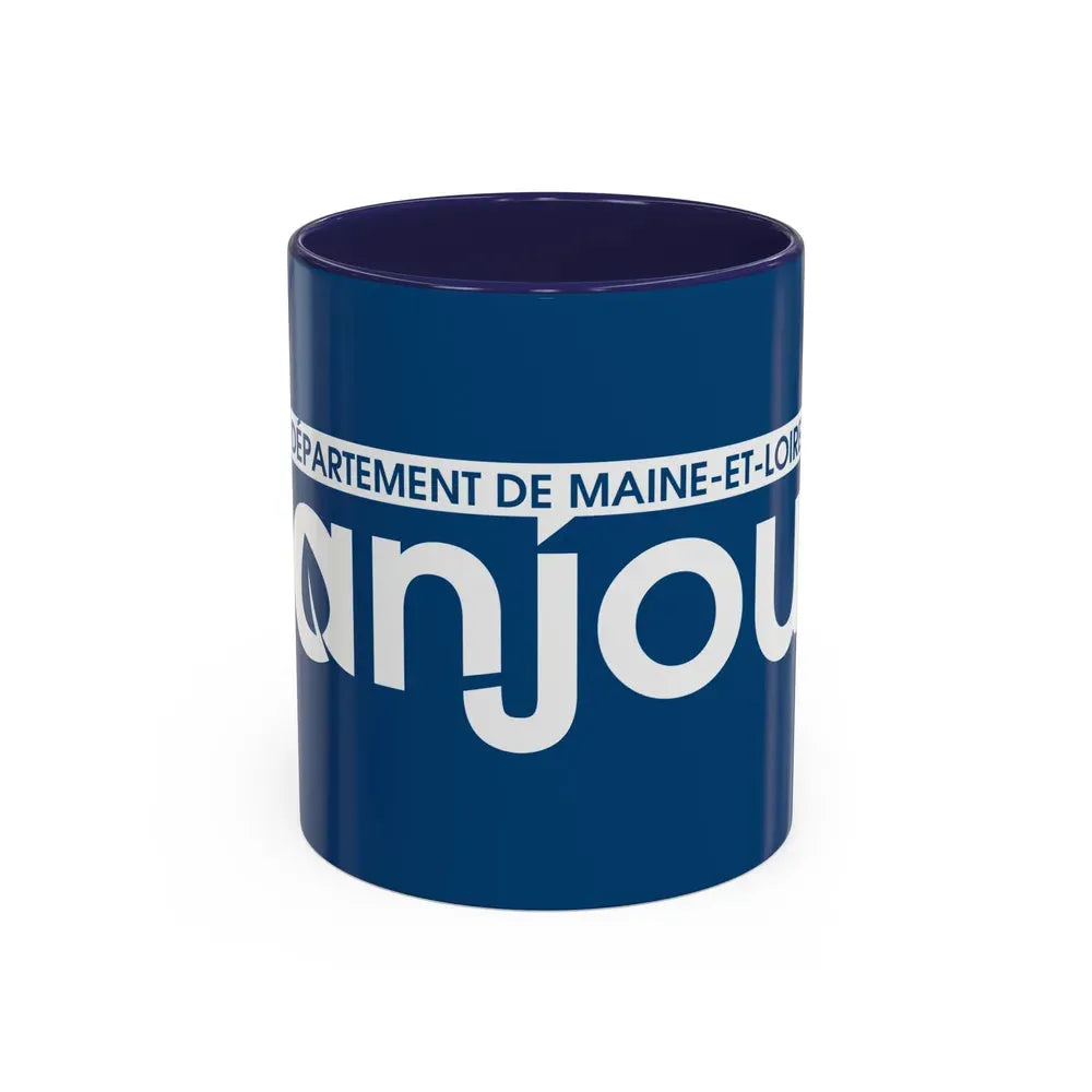 Flag of Maine et Loire France - Accent Coffee Mug 11oz Navy - Go Mug Yourself