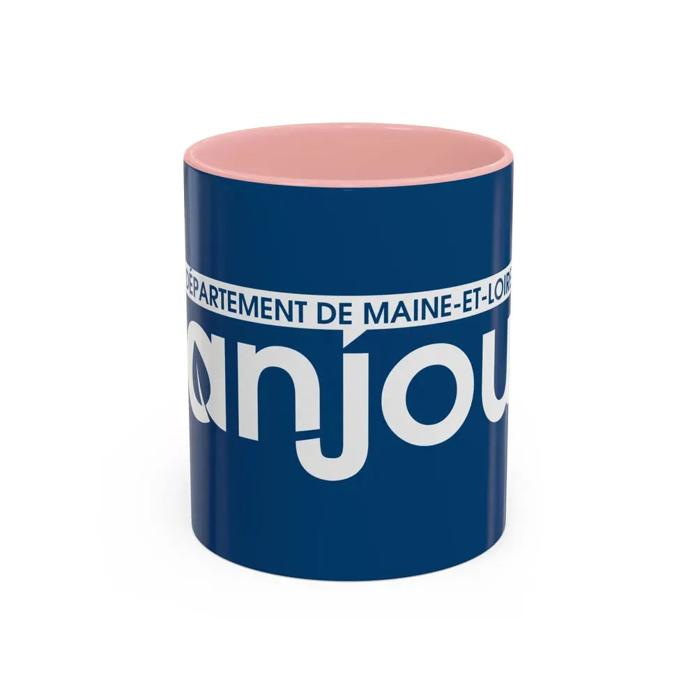 Flag of Maine et Loire France - Accent Coffee Mug 11oz Pink - Go Mug Yourself