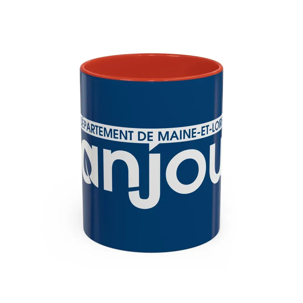 Flag of Maine et Loire France - Accent Coffee Mug 11oz Red - Go Mug Yourself