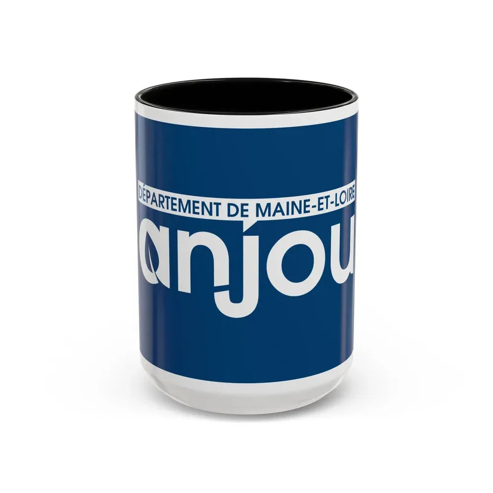 Flag of Maine et Loire France - Accent Coffee Mug 15oz Black - Go Mug Yourself