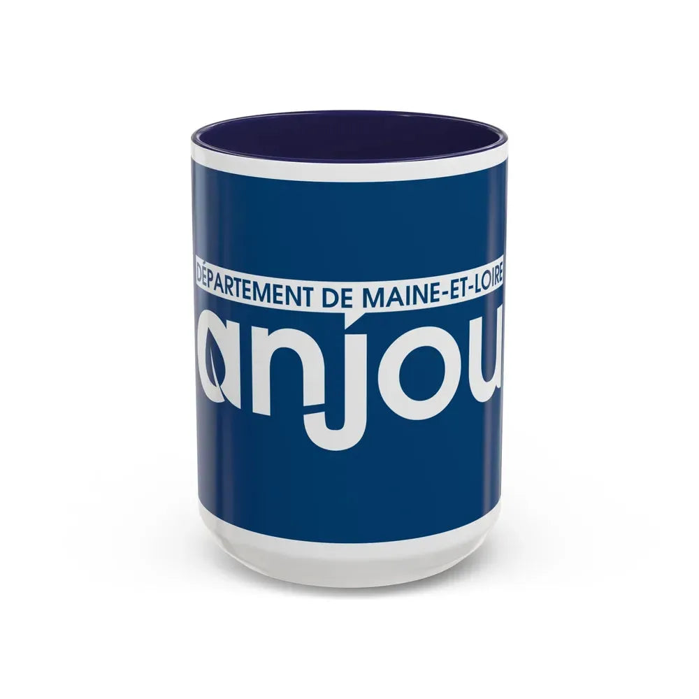 Flag of Maine et Loire France - Accent Coffee Mug 15oz Navy - Go Mug Yourself