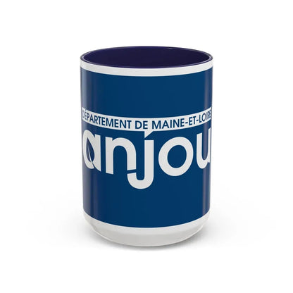 Flag of Maine et Loire France - Accent Coffee Mug 15oz Navy - Go Mug Yourself