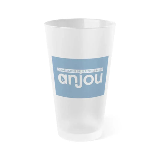 Flag of Maine et Loire France - Frosted Pint Glass 16oz 16oz Frosted - Go Mug Yourself
