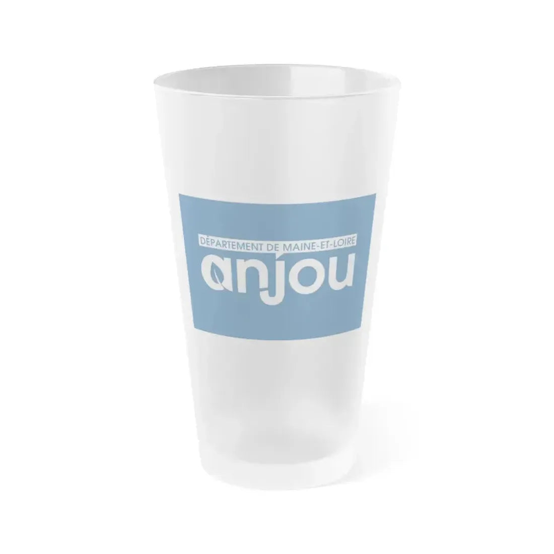 Flag of Maine et Loire France - Frosted Pint Glass 16oz - Go Mug Yourself