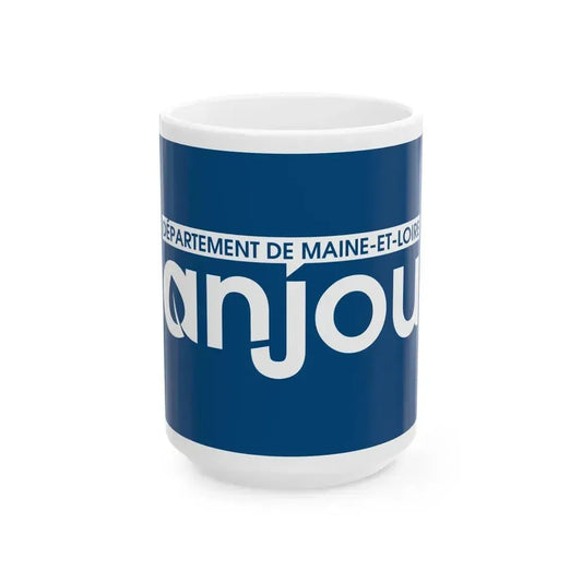 Flag of Maine et Loire France - White Coffee Mug 15oz - Go Mug Yourself