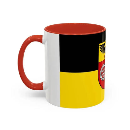 Flag of Mainz Bingen Germany - Accent Coffee Mug - Go Mug Yourself