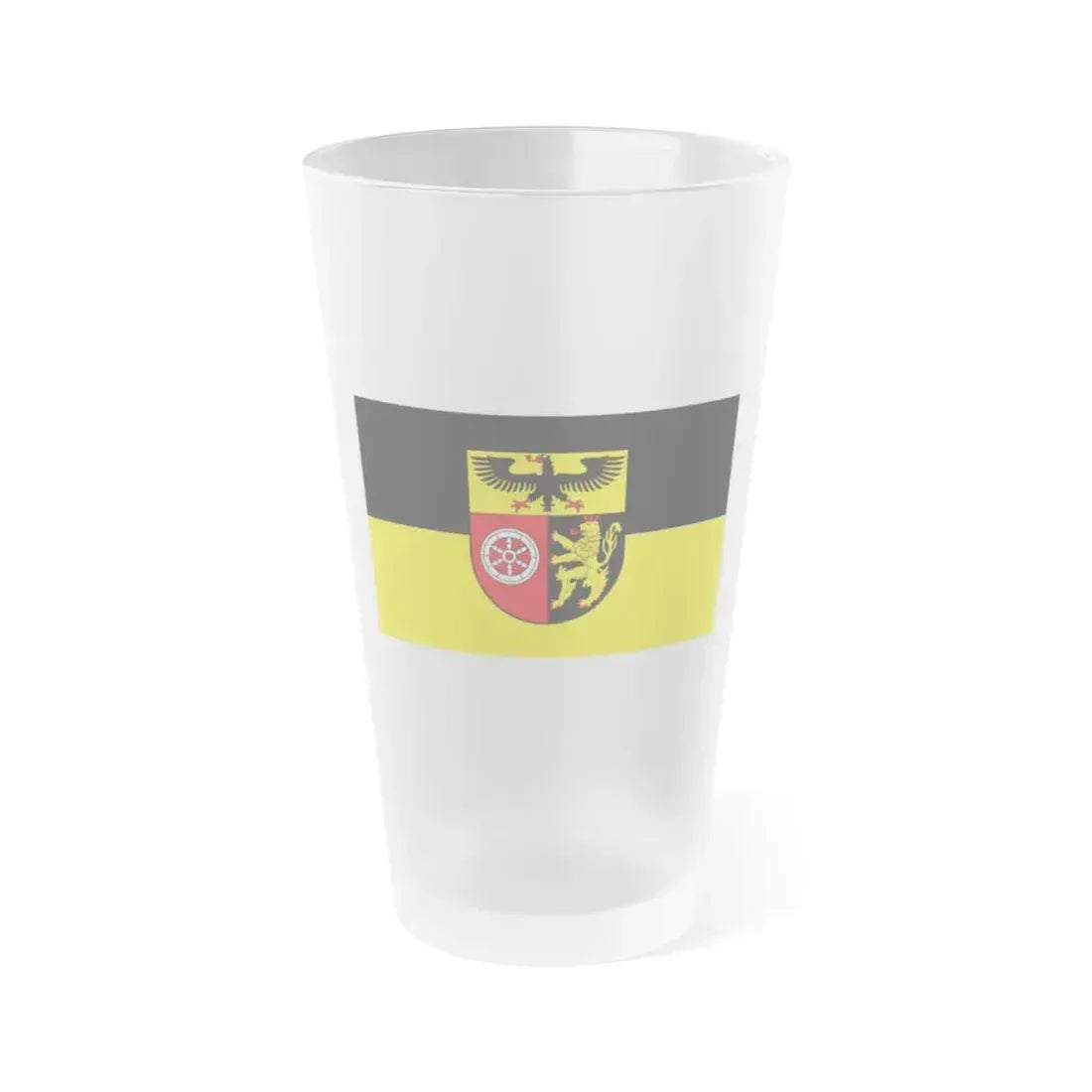 Flag of Mainz Bingen Germany - Frosted Pint Glass 16oz 16oz Frosted - Go Mug Yourself