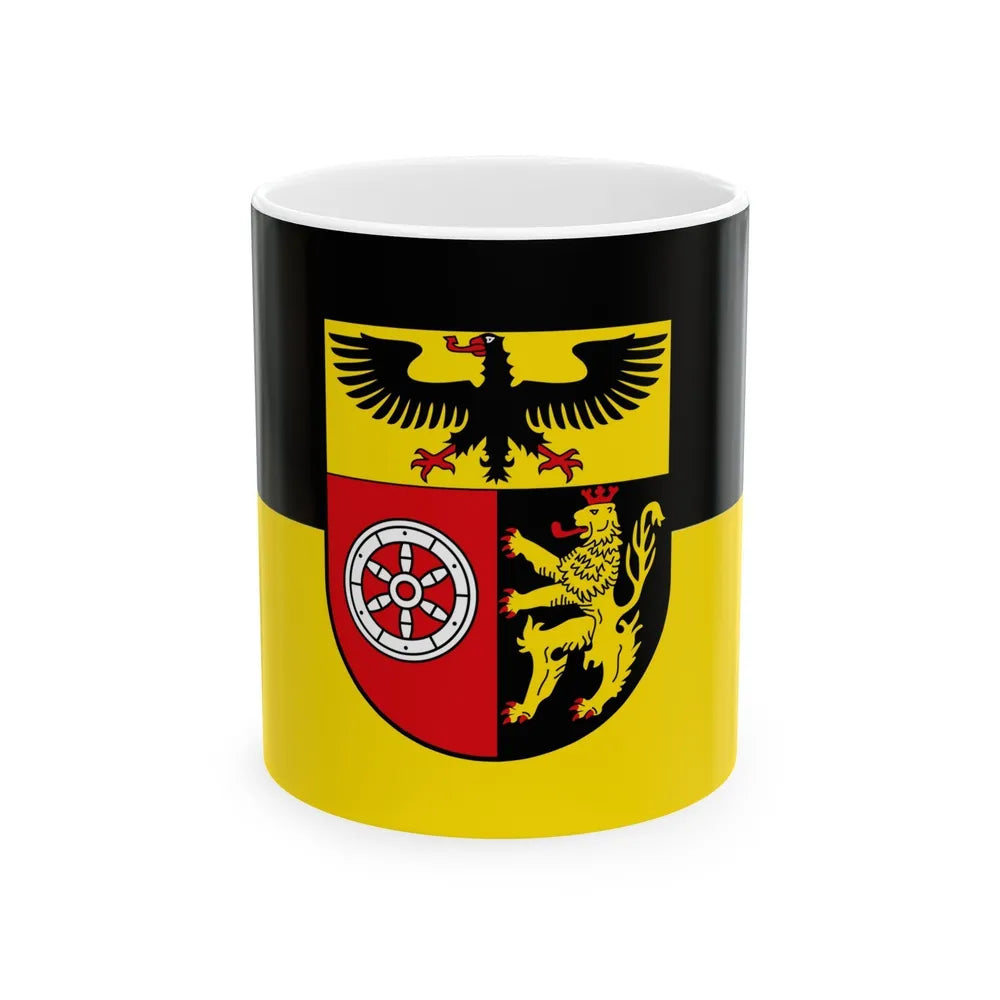 Flag of Mainz Bingen Germany - White Coffee Mug-11oz-Go Mug Yourself