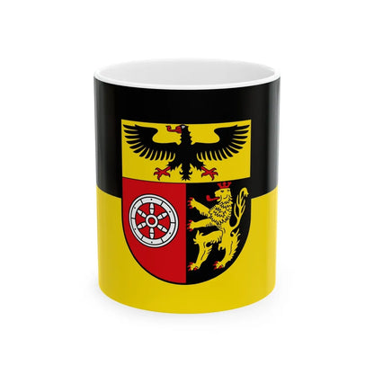 Flag of Mainz Bingen Germany - White Coffee Mug-11oz-Go Mug Yourself