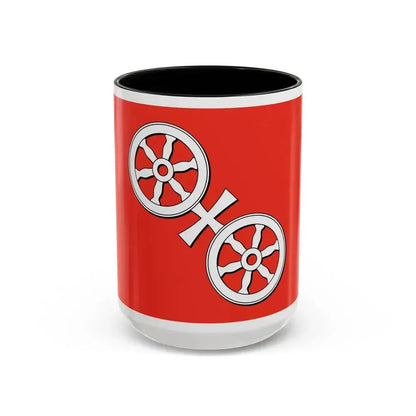 Flag of Mainz Germany - Accent Coffee Mug 15oz Black - Go Mug Yourself