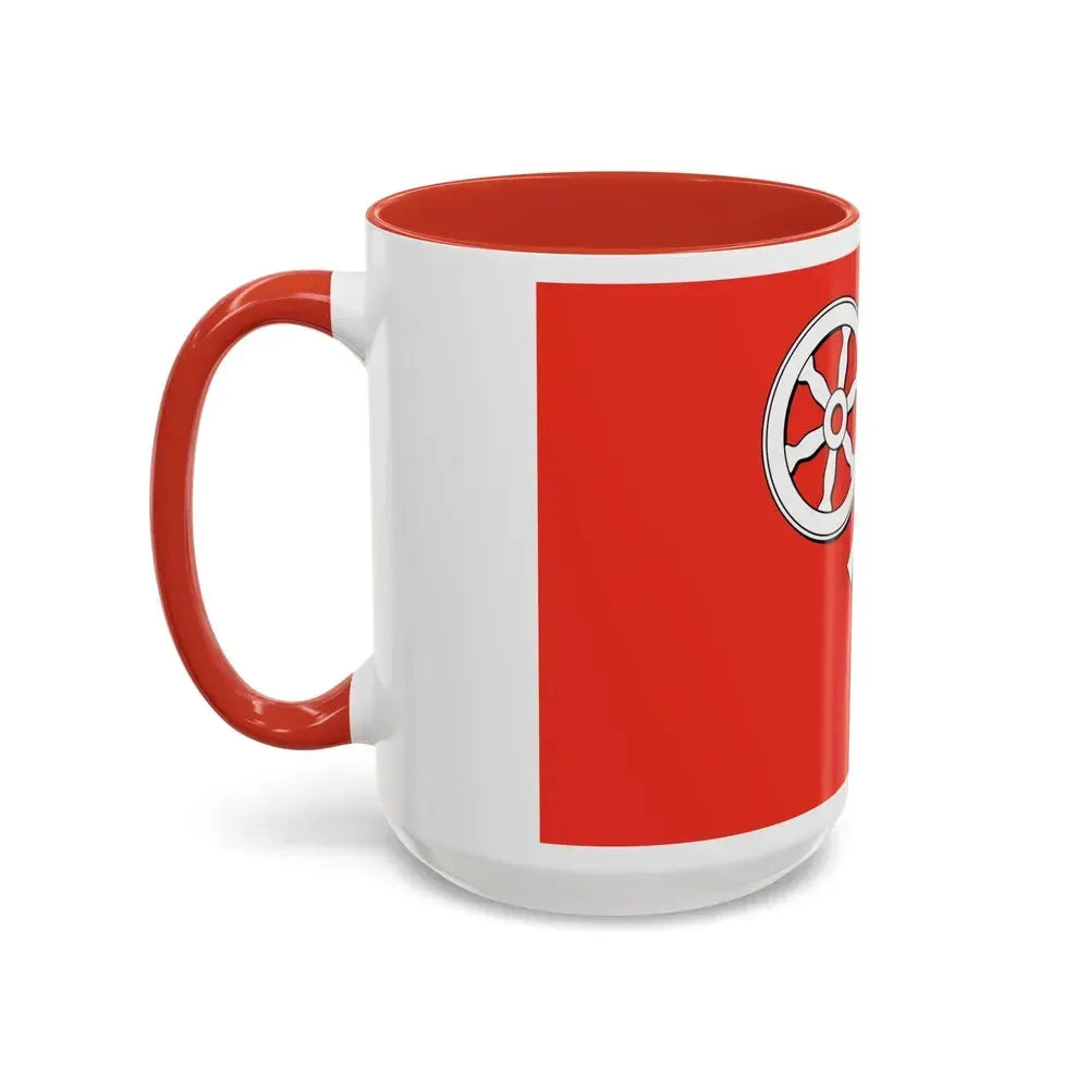 Flag of Mainz Germany - Accent Coffee Mug - Go Mug Yourself