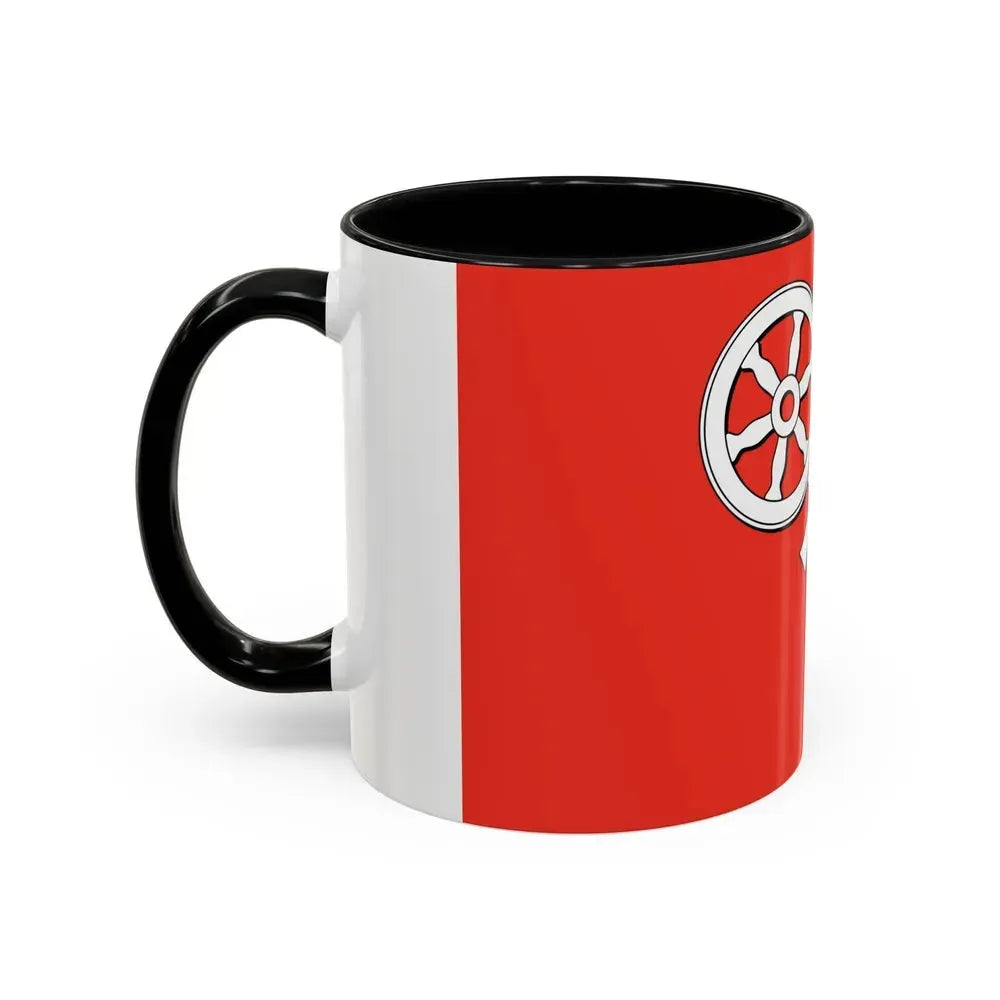 Flag of Mainz Germany - Accent Coffee Mug - Go Mug Yourself