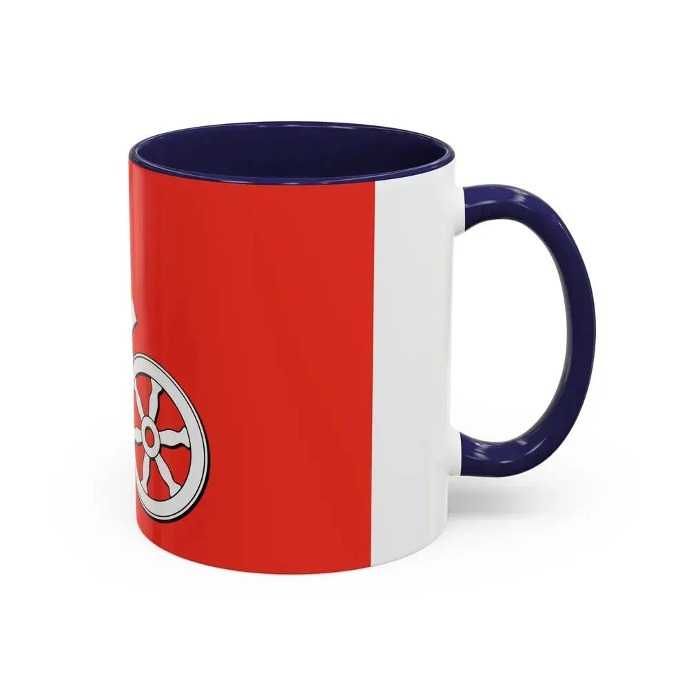Flag of Mainz Germany - Accent Coffee Mug - Go Mug Yourself