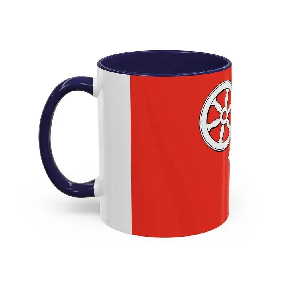 Flag of Mainz Germany - Accent Coffee Mug - Go Mug Yourself