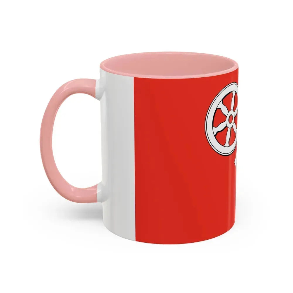 Flag of Mainz Germany - Accent Coffee Mug - Go Mug Yourself