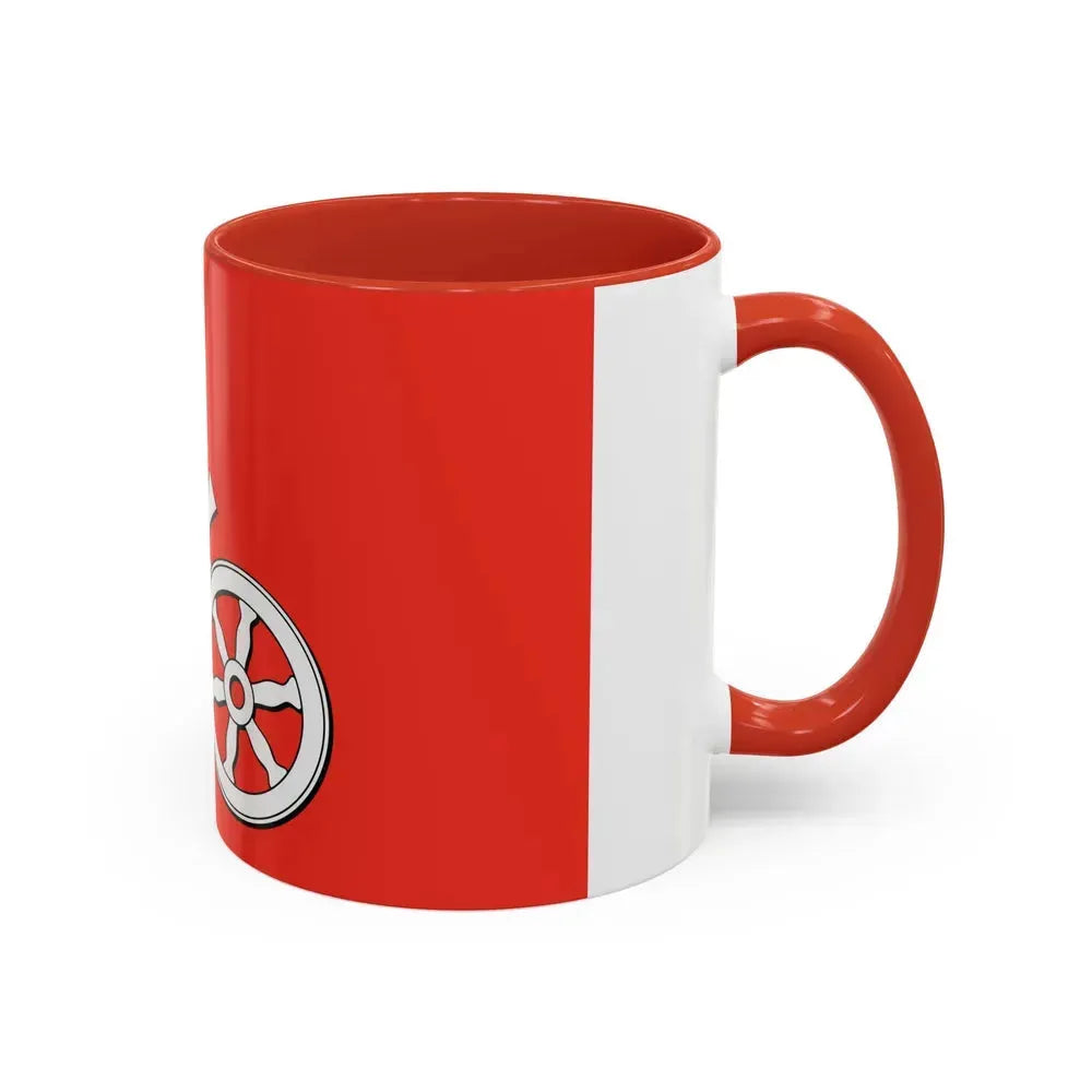 Flag of Mainz Germany - Accent Coffee Mug - Go Mug Yourself