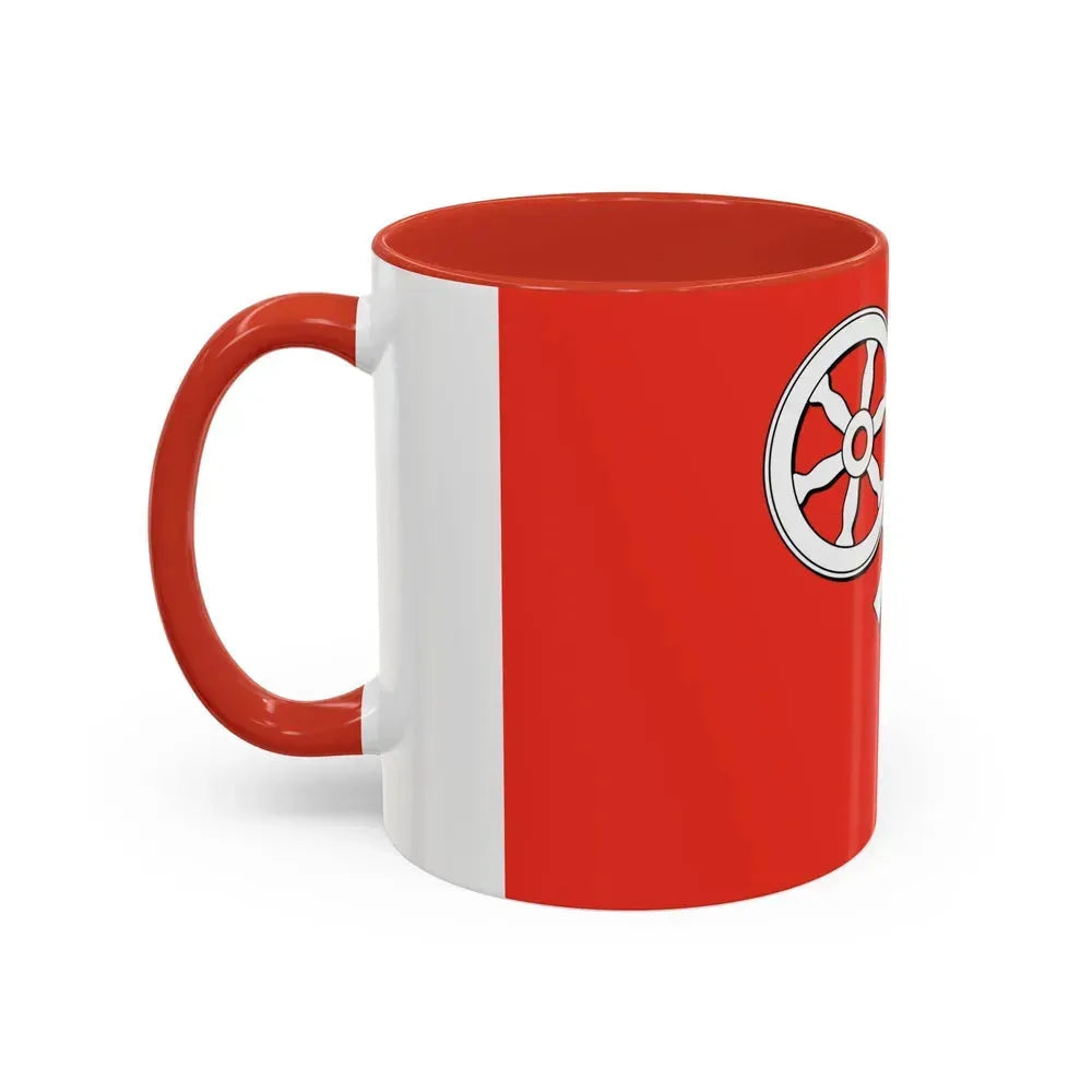 Flag of Mainz Germany - Accent Coffee Mug - Go Mug Yourself