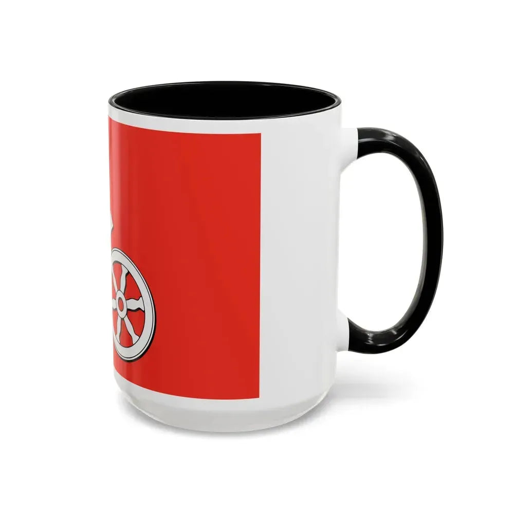 Flag of Mainz Germany - Accent Coffee Mug - Go Mug Yourself