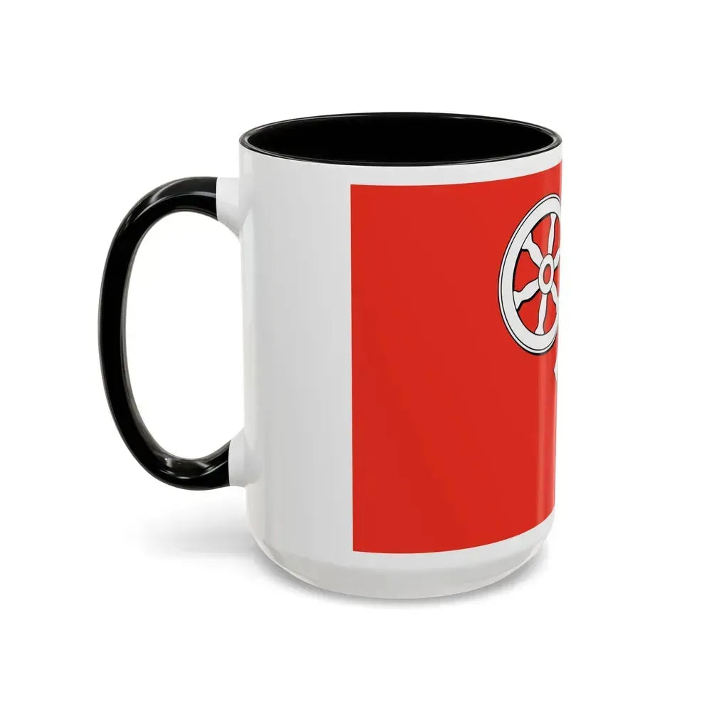 Flag of Mainz Germany - Accent Coffee Mug - Go Mug Yourself