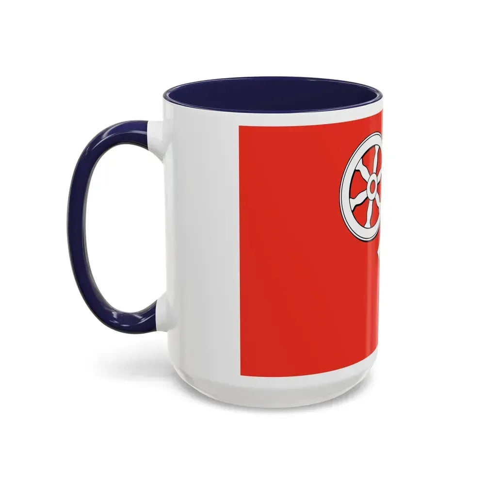 Flag of Mainz Germany - Accent Coffee Mug - Go Mug Yourself