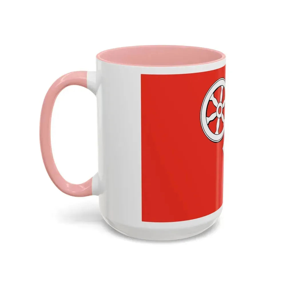 Flag of Mainz Germany - Accent Coffee Mug - Go Mug Yourself